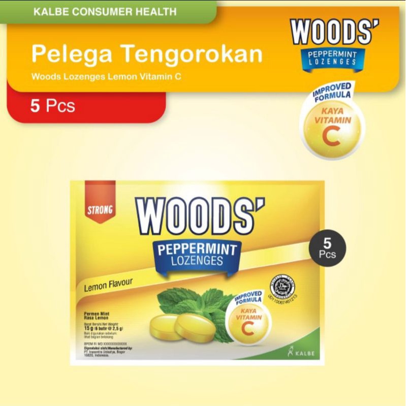 

Woods Lozenges Lemon Vit C isi 15 sachet