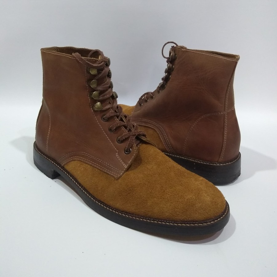 Sepatu Low Boots Boot Kulit Tentara Jerman Pendek PREMIUM