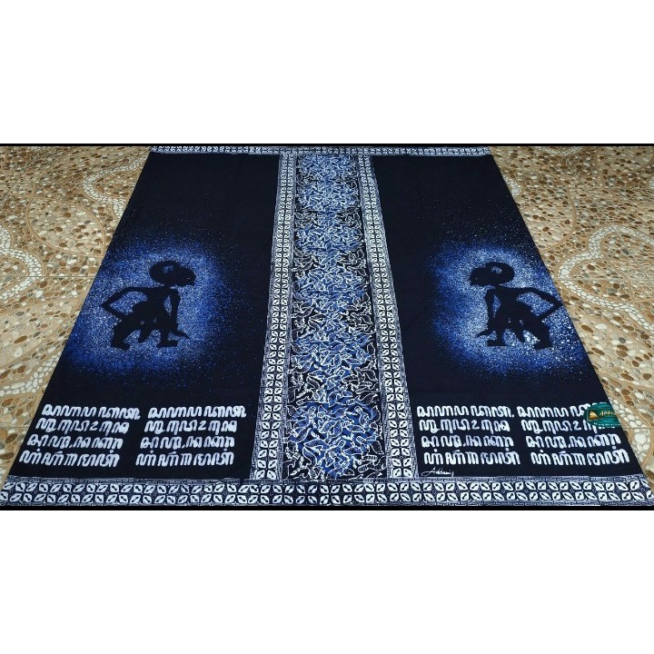 tidak produksi lagi Sarung dewasa/sarung cap/sarung batik pekalongan wayang batik werkudara hitam ko