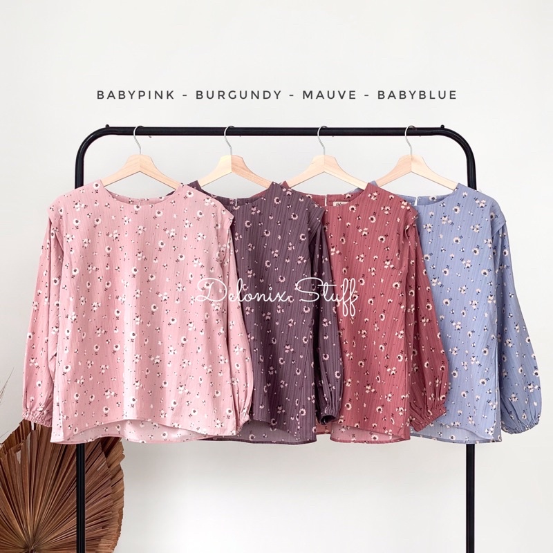 Eudora flower korean blouse