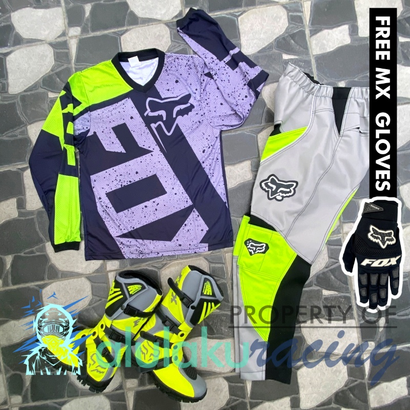 Jersey, Celana, Sarung Tangan &amp; Sepatu SV Fullset MX Trail Motocross - Paket Bundling FOCTSV031414-F41