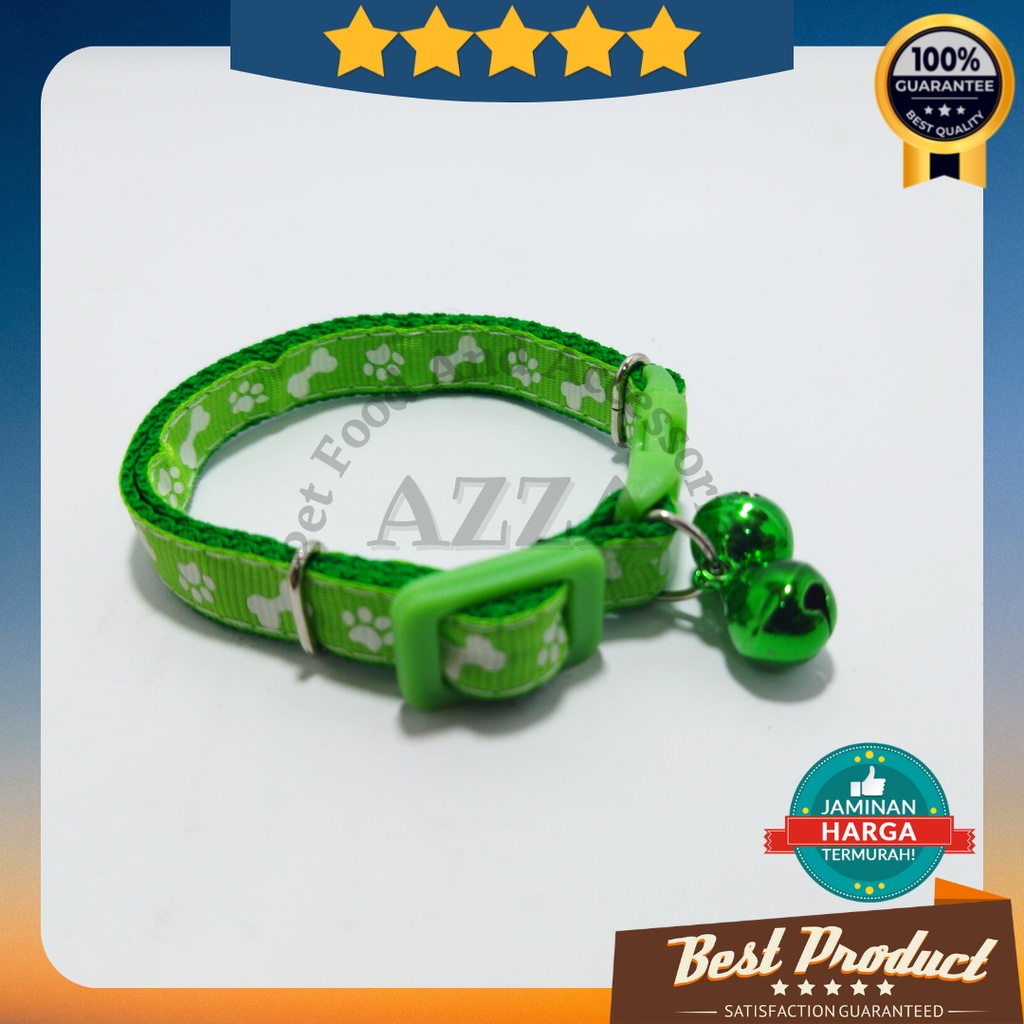 kalung kucing motif tulang lonceng isi 2 ukuran 12mm kualitas premium/aksesoris hewan peliharaan