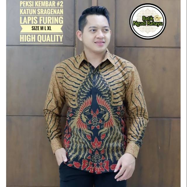 Kemeja Batik Lengan Panjang PEKSI KEMBAR #2 Batik Lapis Furing Batik Motif Elegan