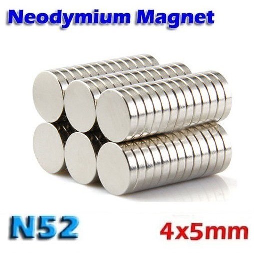 5 PCS 4x5 Strong Magnet Neodymium Silinder 4x5mm N52 Magnet Bumi Kuat Bulat Coin Koin isi 5 Buah