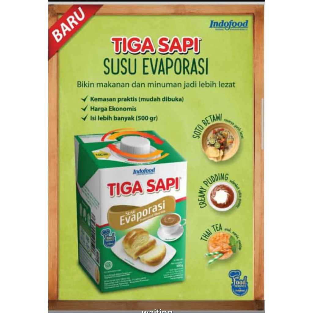 Susu Evaporasi TIga Sapi 500gram | susu Evaporasi | susu tiga sapi | susu evap |