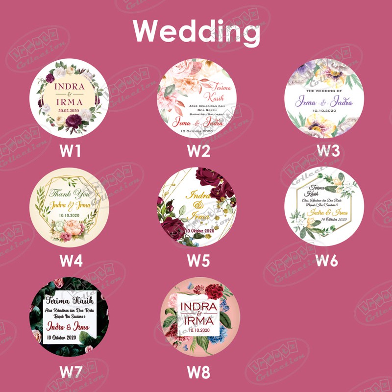 

Stiker Label Makanan Bulat untuk Produk atau Souvenir Pernikahan