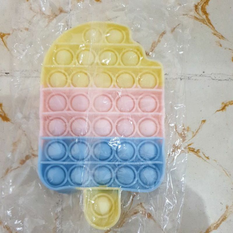 Pop It Ice Cream Macaron Boba Cup & Varian Es Krim | Popit Es Krim Centong Warna-warni-Ice Cream Pastel