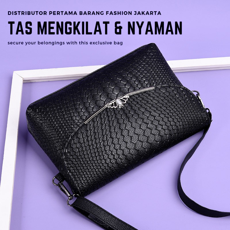 Satu7an T176 TAS SELEMPANG WANITA KULIT SLING BAG WOMEN FASHION KOREA TERLARIS TREND COD IMPORT