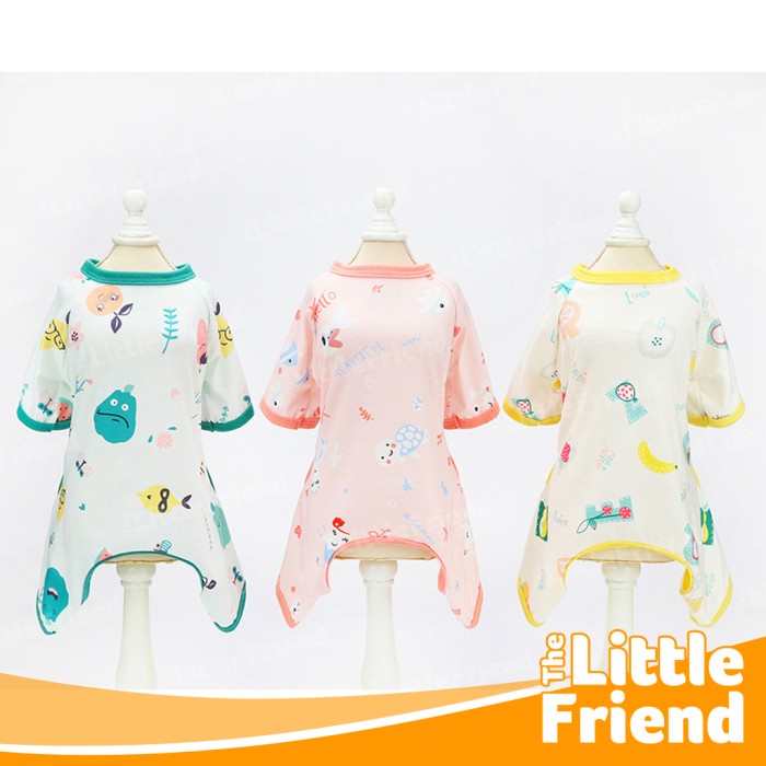 Baju Piyama Tidur Anjing Kucing Dog Cat Jumpsuit Cute Line Full Print