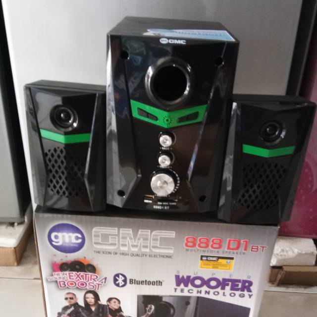 Speaker Aktif GMC 888D1 Audio Multimedia 2.1 Super Woofer Spiker Bluetooth - USB - SD Card - Remote~FMS