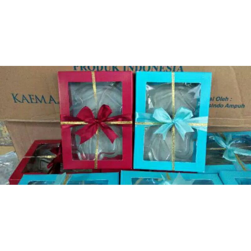 souvenir piring daun kemas box piring daun plus sablon