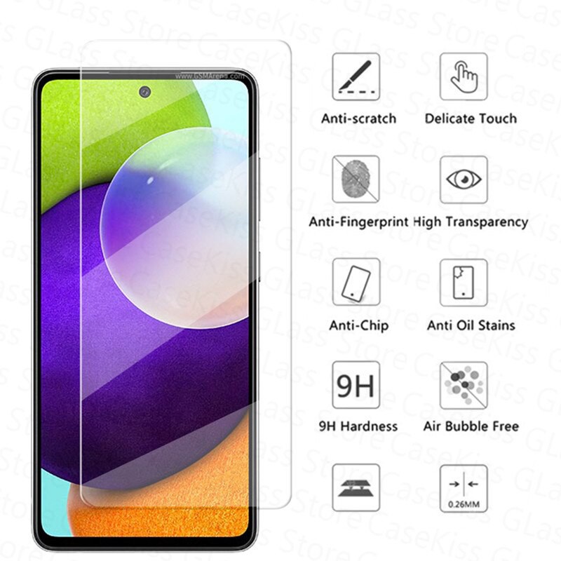 PAKET Tempered Glass Layar Clear Samsung A52 2021 + Tempered Glass Camera Back Lens