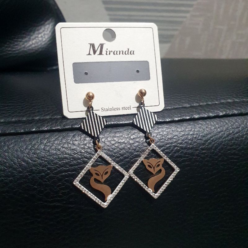 Anting Titanium asli Rosegold Premium Quality Anti karat anti alergi Stainless Steel Tidak karatan antt 017