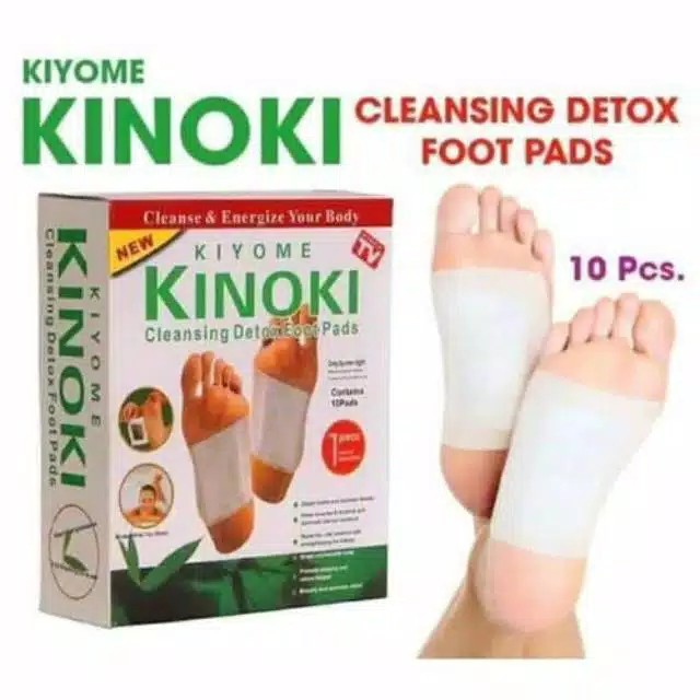 Kinoki putih detox kaki Isi 10 Lembar Kiyome kinoki White Cleansing Foot Pads asli original