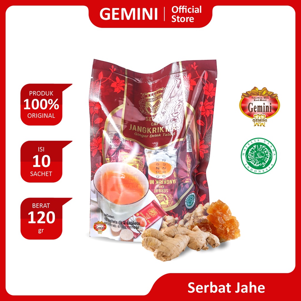 

Gemini - Serbat Jahe Cap Jangkrik Mas - Minuman Tradisional - Herbal - Tablet Jahe Instant