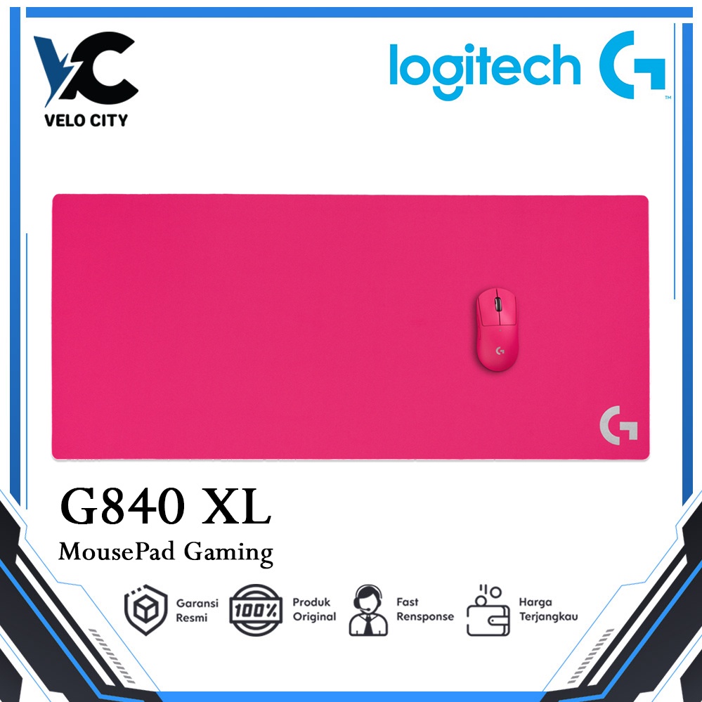 Logitech G840 Cloth Gaming Mouse Pad XL ( 40 cm x 90 cm) Magenta