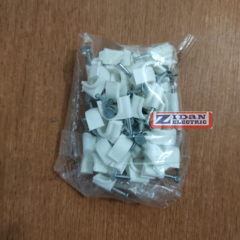 Klem Kabel Paku Beton No 8 / Cable Clip Ukuran 8mm
