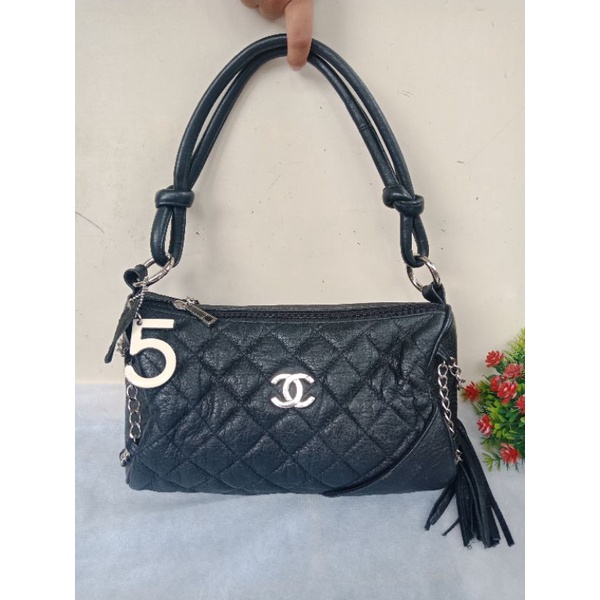 CHANEL 5 SHOULDER BAG KULIT ASLI, SUPER PATEN,  PRELOVED ALA CHANEL,  CHANEL KULIT ASLI