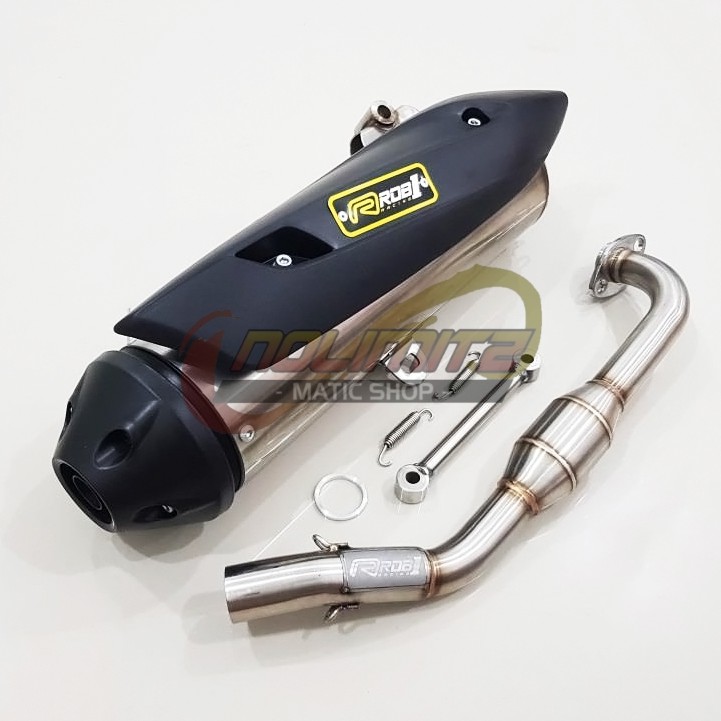 Knalpot Standar Racing Power Boom ROB1 End Cup X Yamaha NMAX OLD