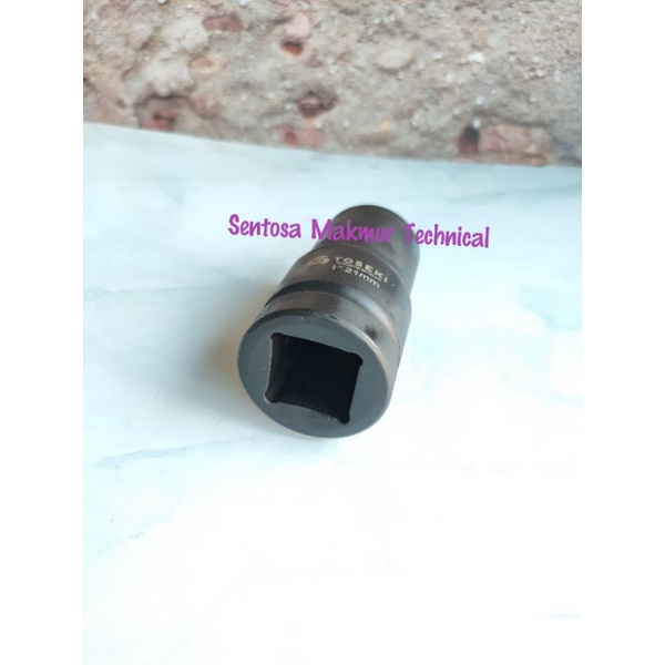 TOSEKI 1&quot; 21 MM Mata Sock Sok Deep Impact Socket 21mm 4PT 6PT