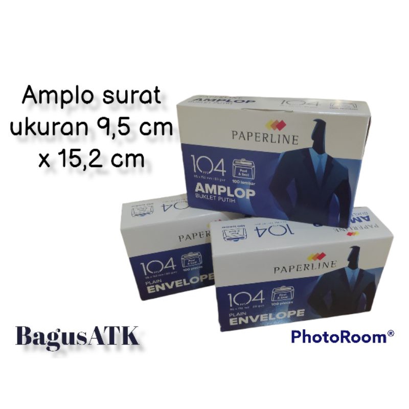 

Amplop Paperline polos putih ukuran 95 mn x 152 mm