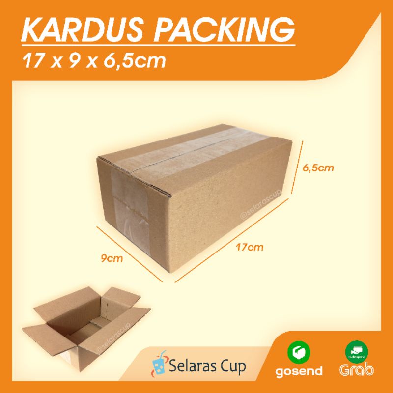 

KARDUS PACKING 17x9x6,5cm - DUS PACKING COKLAT POLOS - BOX PACKING 17x9