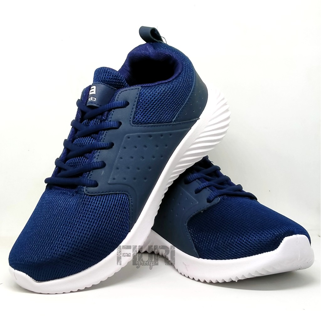 FIURI - Ando Original - DERRICK 38-43 Biru - Sepatu Sneakers Pria - Sepatu Olahraga Pria - Sepatu Knit Rajut Pria - Sepatu Jogging Pria - Sepatu Sport - Sepatu Slip On Pria - Sepatu Cowok