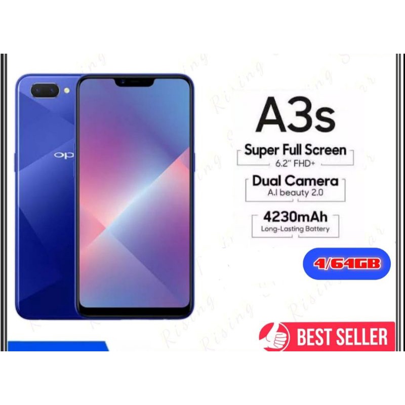 hp Oppo a3s 4/64 3/32 GB garnsi 1 tahun-2