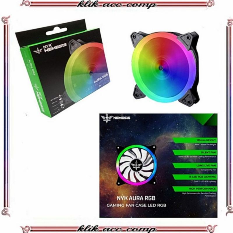 Fan Case Gaming NYK Nemesis AURA RGB 12CM/fan casing cpu/cooler pc