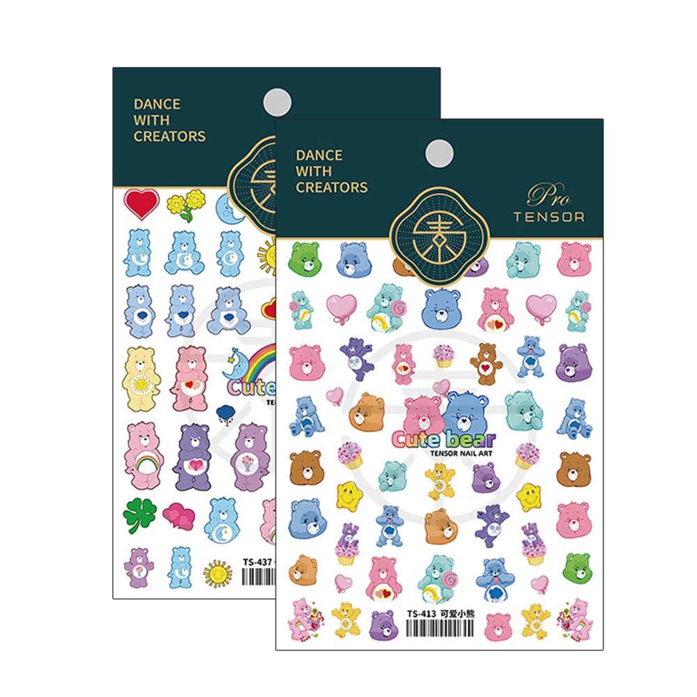 Stiker Kuku Ukiran Agustina 5D 1PC Manicure Cute bear Nail Polish Sticker