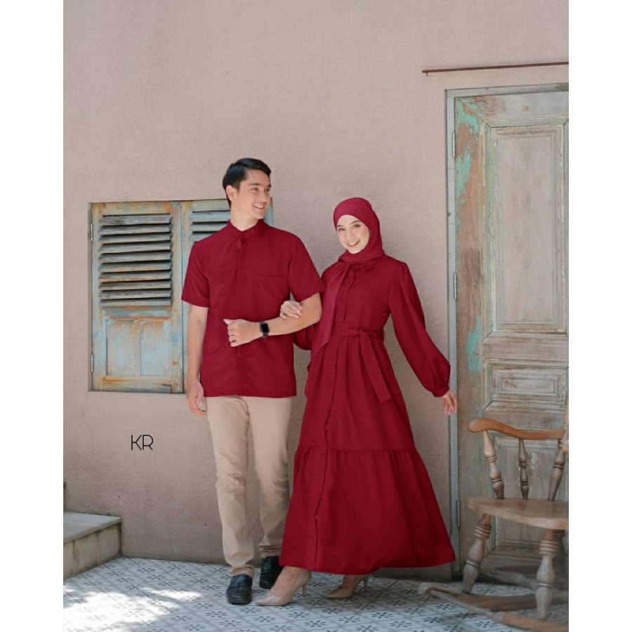 baju couple lebaran 2022 pasangan / kapelan keluarga / fashion muslim terbaru cp syafiq moscrepe