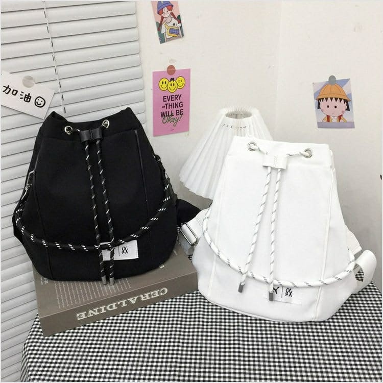 ZC 0813 RISCE TAS SELEMPANG SERUT IMPORT BLACK WHITE WANITA CEWEK PEREMPUAN JAKARTA BATAM