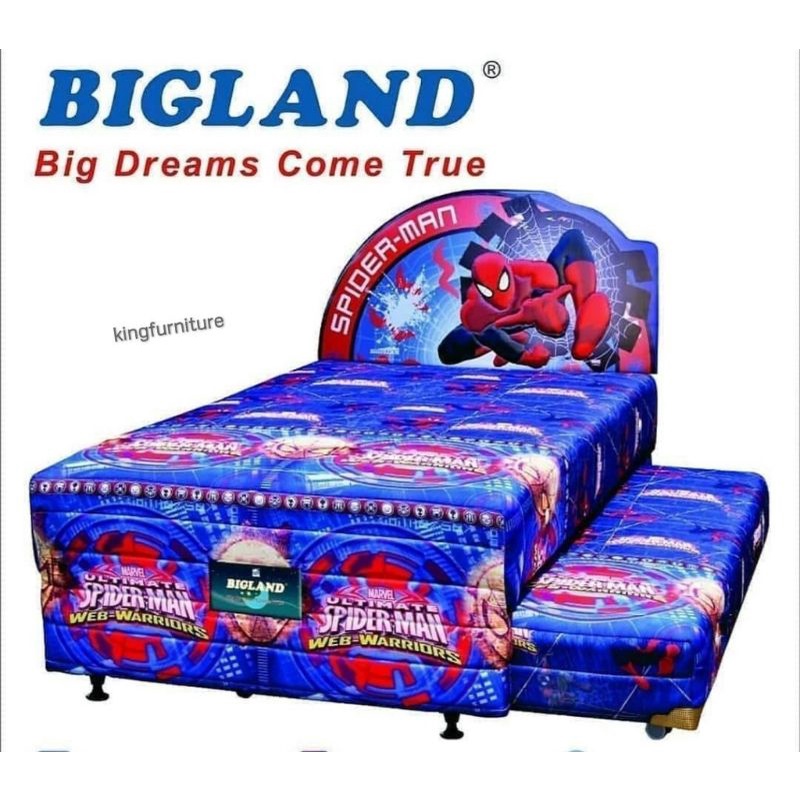 Springbed anak Spiderman / bed sorong anak