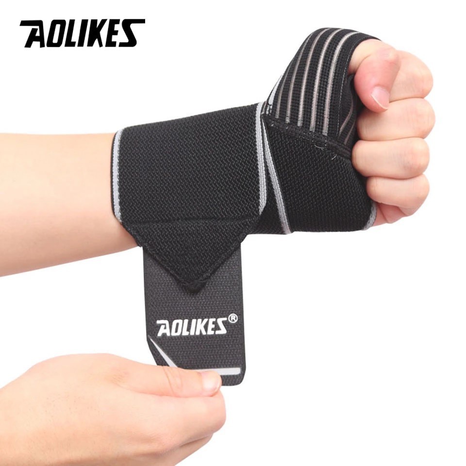 AOLIKES 1540 Wrist Wrap w Hook / Wrist Support / Wristband - Deker Pelindung Pergelangan Tangan