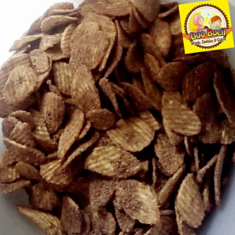

Keripik Pisang Cokelat Tabur Spesial 250 Gram - Duo Bocil Snack