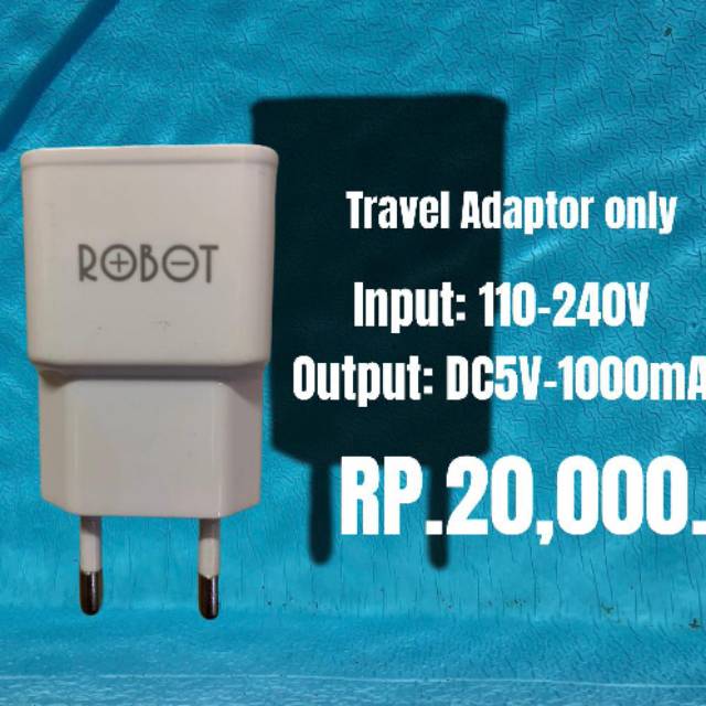 Kepala Charger / Travel Adapter ROBOT ORI