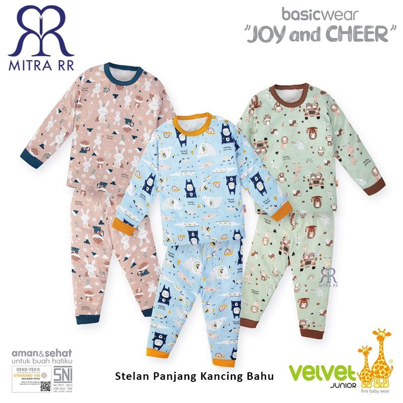 [TERBARU] Velvet Junior Setelan Oblong Panjang Savanna Soul Stelan Piyama Baju Tidur Anak Ukuran 1 - 10 Tahun