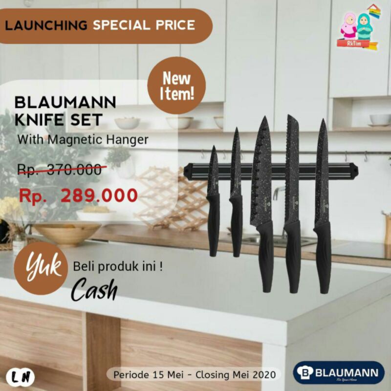 Blaumann Knife set / Swiden Knife Set - Pisau maghnet