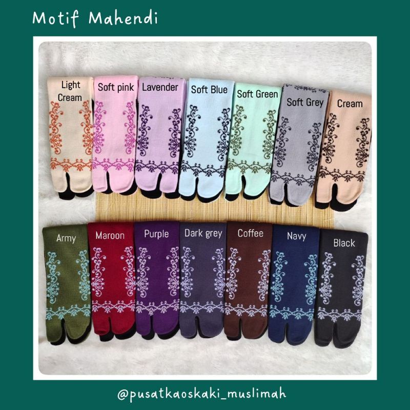 ECER KAOS KAKI MOTIF MAHENDI