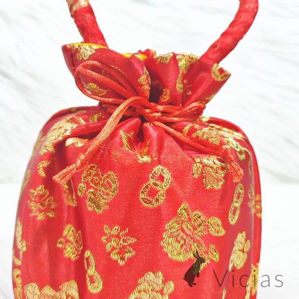 

Best seller wo P5 - Tas Kain Serut IMLEK Pouch Bag Bingkisan Hampers Hantaran Sangjit Ready Stock'