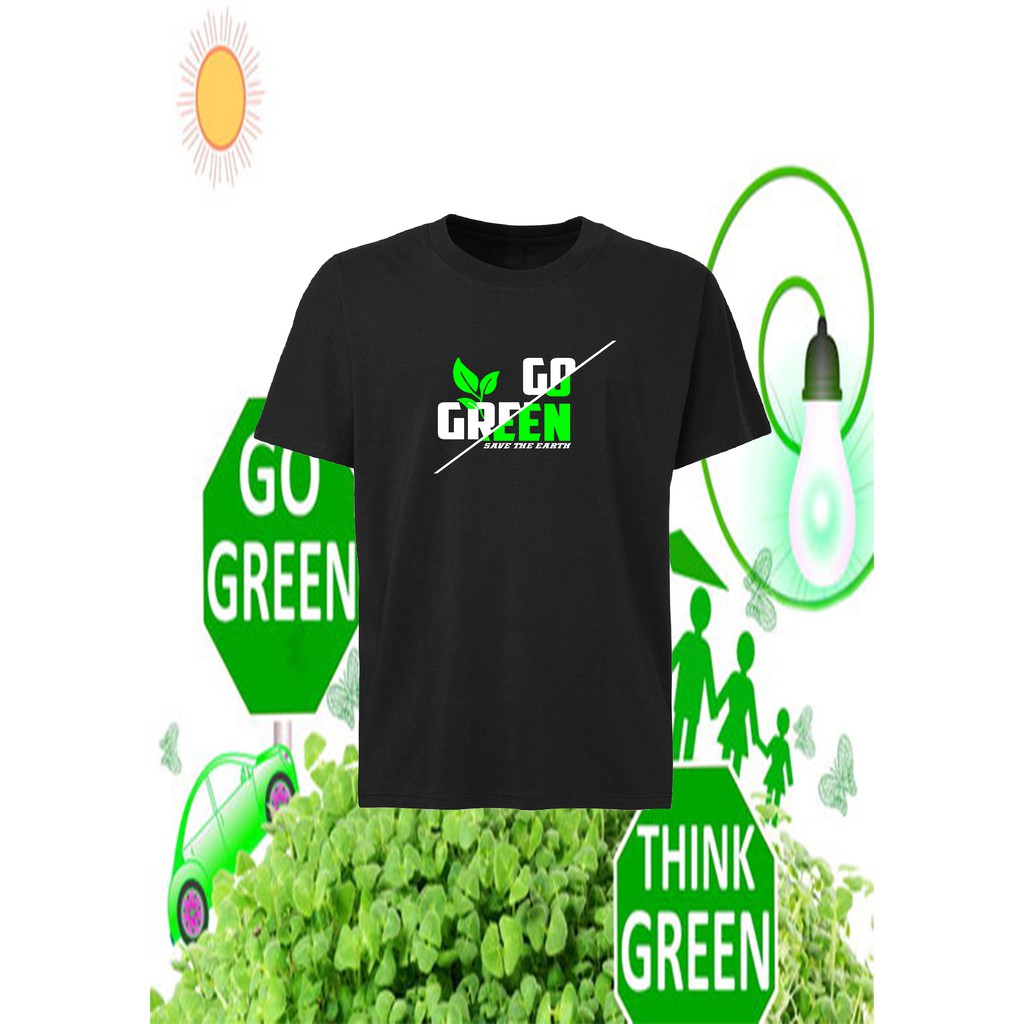 [TERBARU] GO GREEN TSHIRT KAOS GO GREEN CUTTON 30S