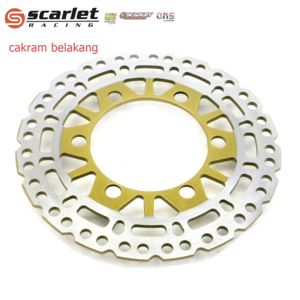 PIRINGAN BELAKANG DTRACKER-KLX 150 BF-KLX 250CC SCARLET RACING DISK CAKRAM BELAKANG KAWASAKI DTRACKER-KLX 190MM 220MM
