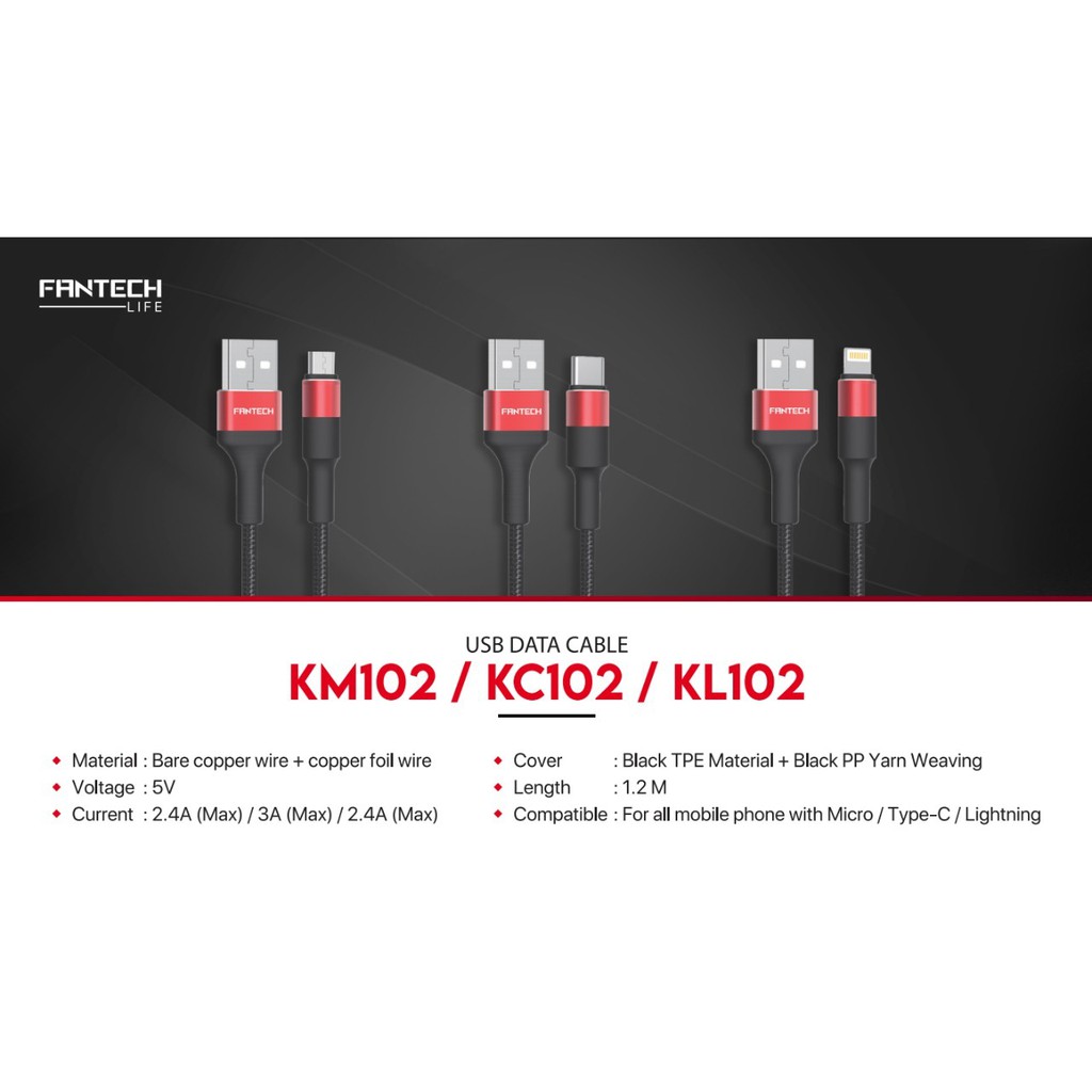 Kabel Data Fantech KC102 Type C