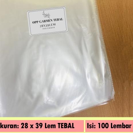 

Plastik OPP Garmen / Plastik kain / Plastik Baju PREMIUM TEBAL - 20 x 30
