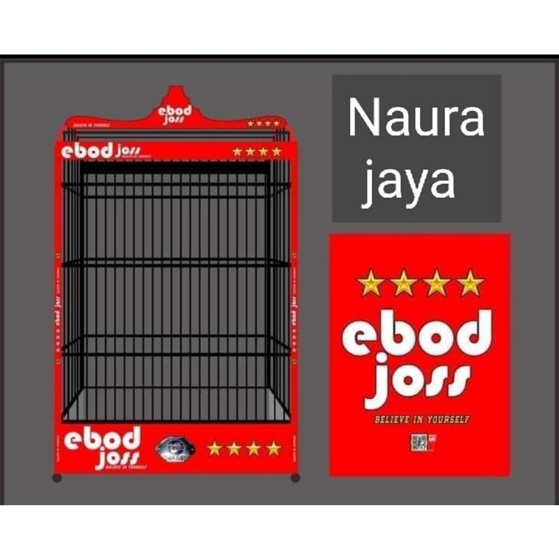 Kandang Kotak Decal Ebod Joss Merah Ebod jaya