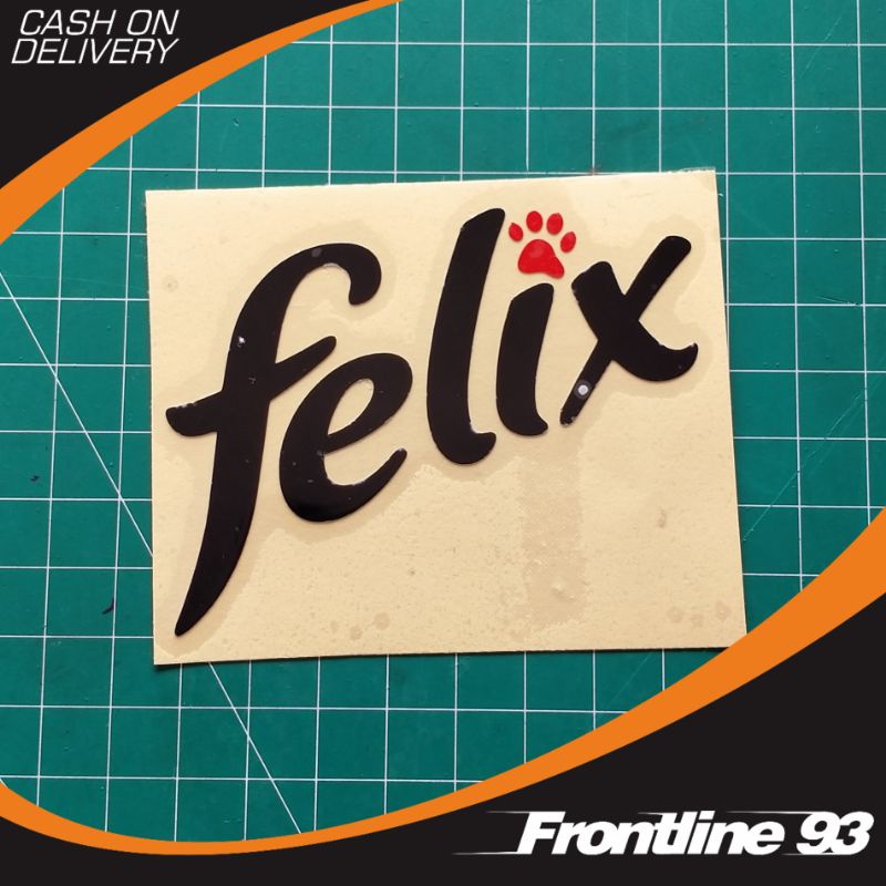 Cetak Cutting Sticker Logo Felix Custom Stiker Cutting Racing Motor Mobil Helm