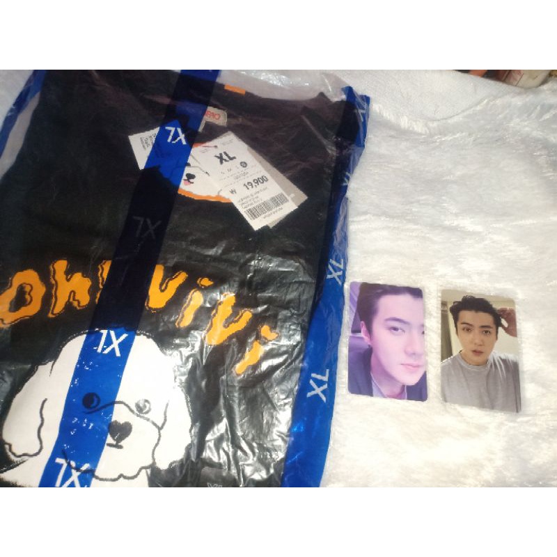 PHOTOCARD PC SEHUN EXO DFTF VER2 DAN PC AR JEWEL CASE, TSHIRT SPAO×VIVI