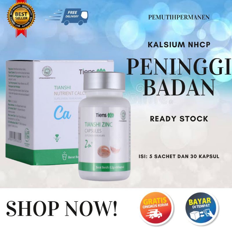 

(COD) OBAT PENINGGI BADAN TIENS PERAWATAN BADAN KESEHATAN || ISI 5 SACHET SUSU DAN 30 KAPSUL ZINC