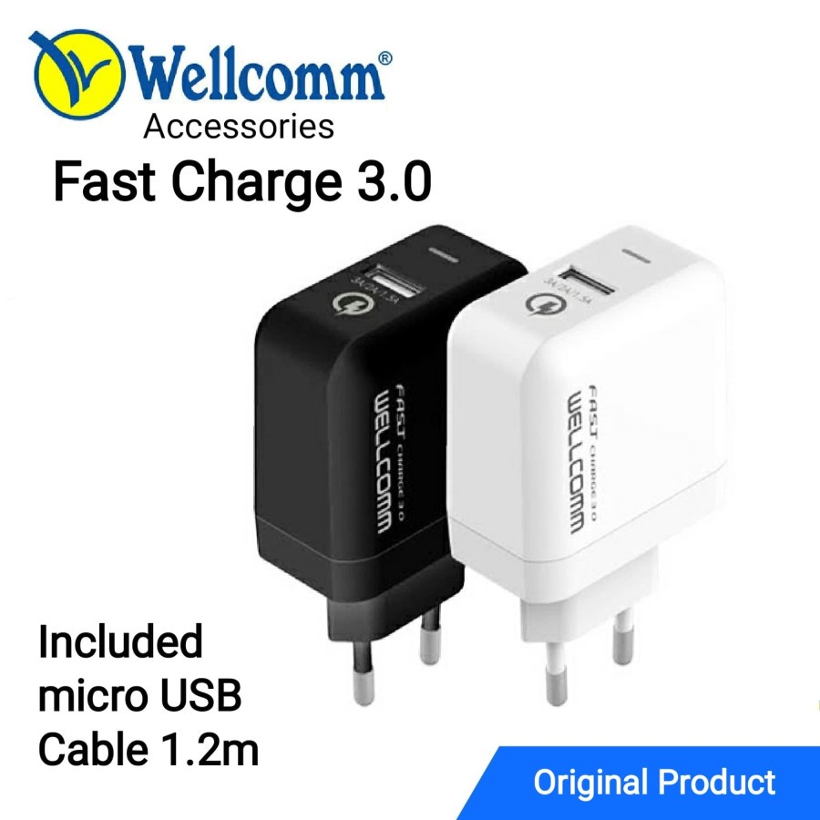 Charger Adaptor USB Wellcomm Fast Charge 3.0