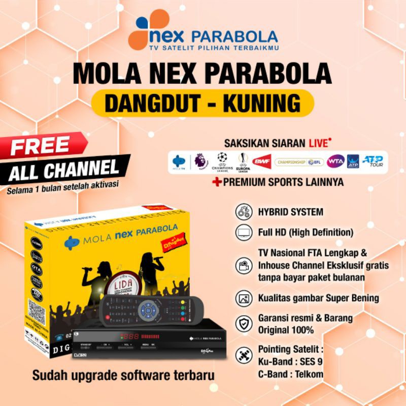 Receiver Nex Parabola Kuning - Support MNC Group -